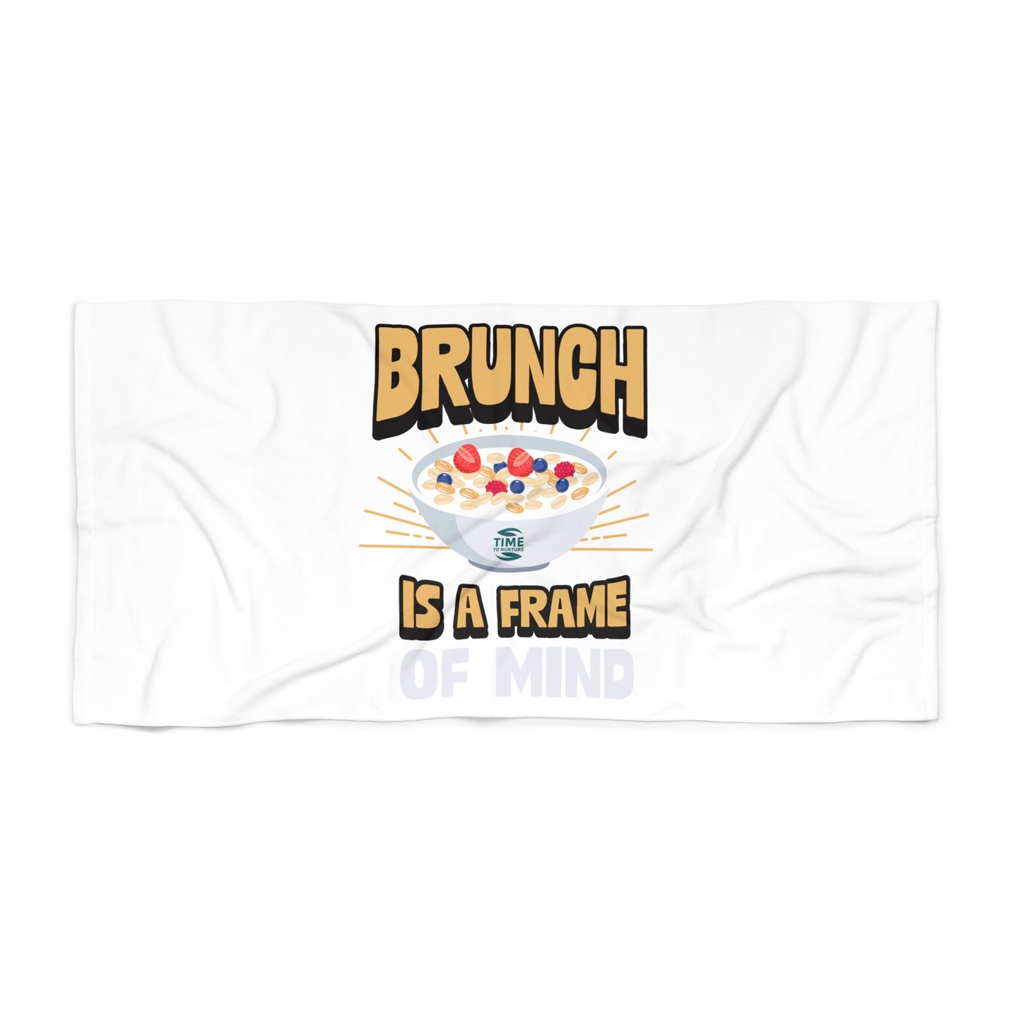 Luxurious Brunch Vibes Beach Towel – Ultra-Soft & Absorbent, Perfect for Summer Adventures, Poolside Relaxation, Beach Getaways, Trendy Foodie Gifts, and Cozy Outdoor Lounging