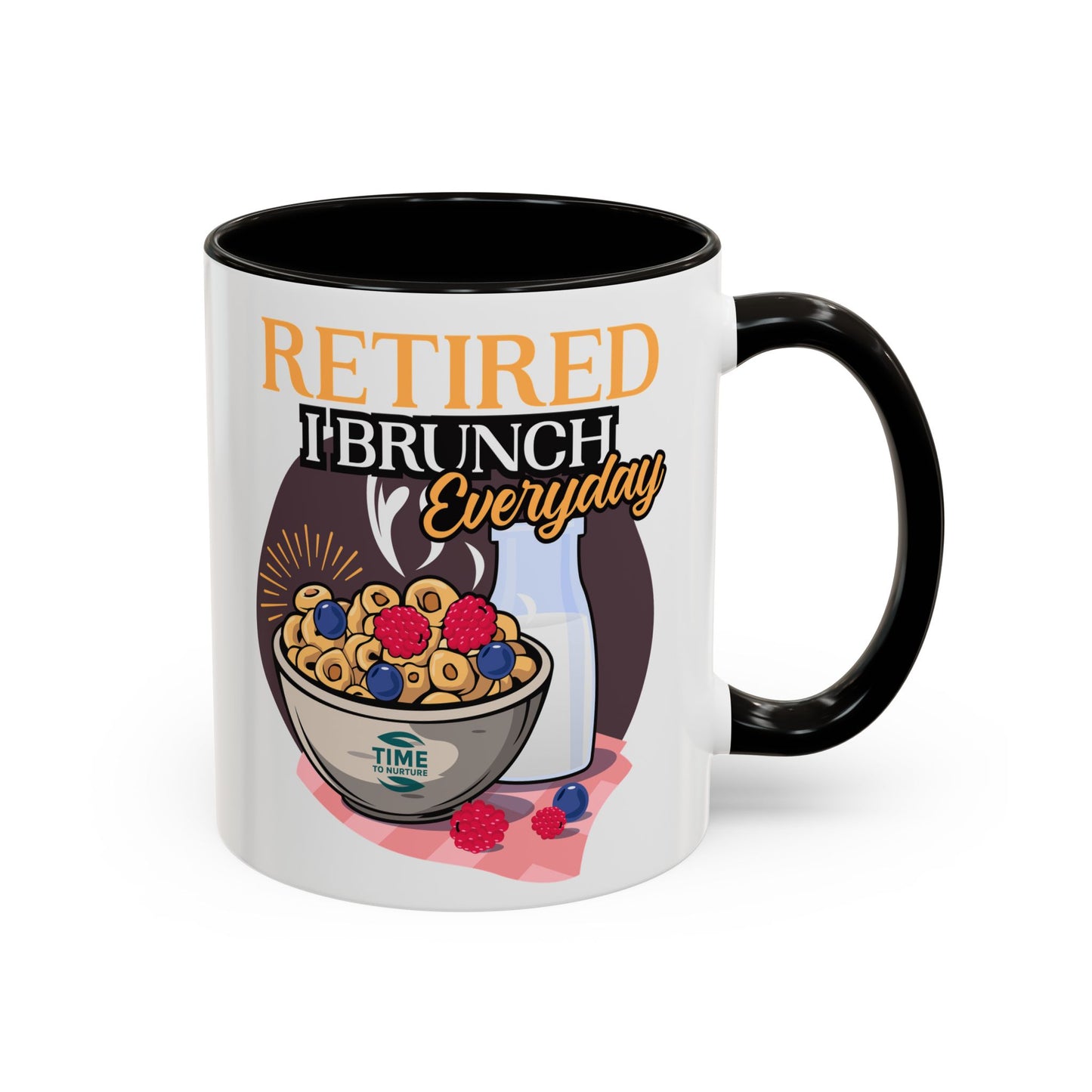 Retired I Brunch Everyday Colorful Ceramic Mugs – Vibrant 11oz and 15oz Sizes, Perfect Retirement Gift Idea for Brunch Lovers, Retirement Gag Gift, Coworker Retirement Present, or Retirement Favor for Relaxed and Stylish Coffee, Tea, and Juice Moments