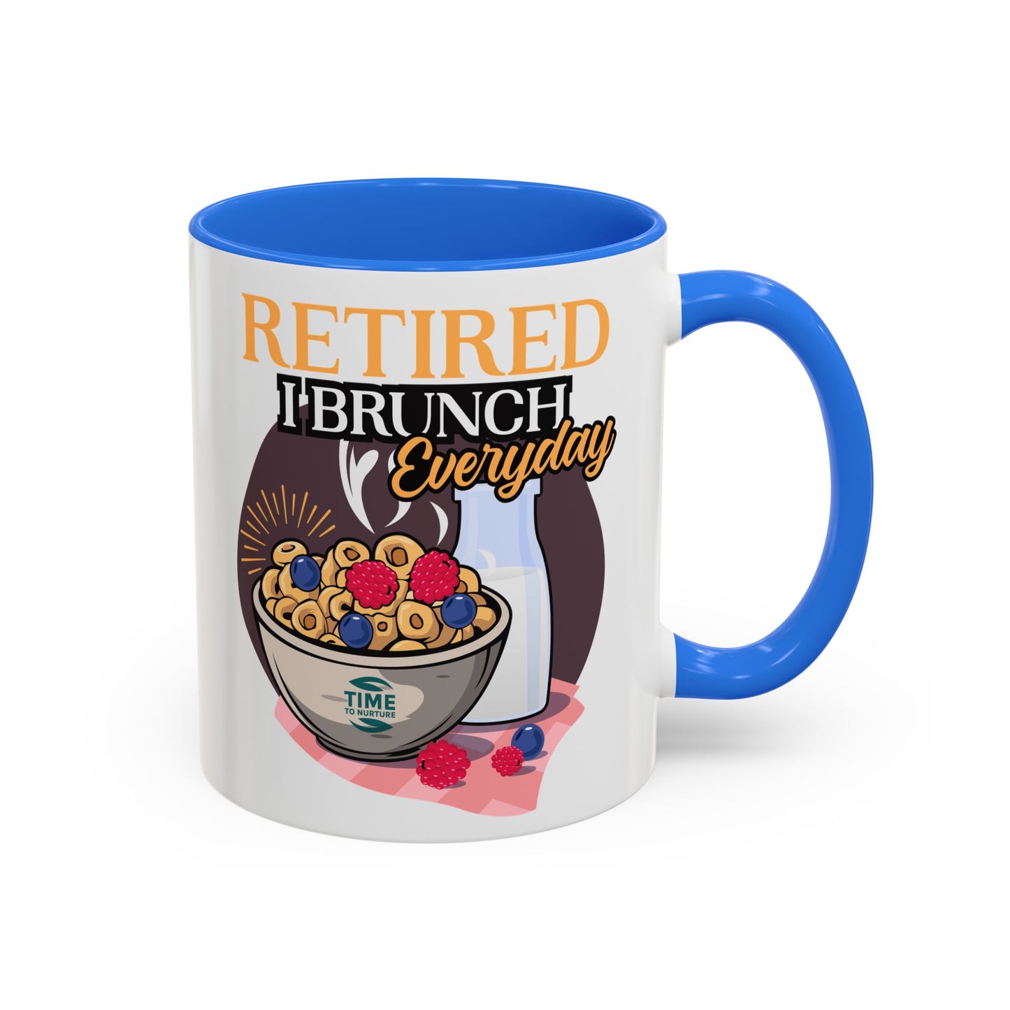 Retired I Brunch Everyday Colorful Ceramic Mugs – Vibrant 11oz and 15oz Sizes, Perfect Retirement Gift Idea for Brunch Lovers, Retirement Gag Gift, Coworker Retirement Present, or Retirement Favor for Relaxed and Stylish Coffee, Tea, and Juice Moments
