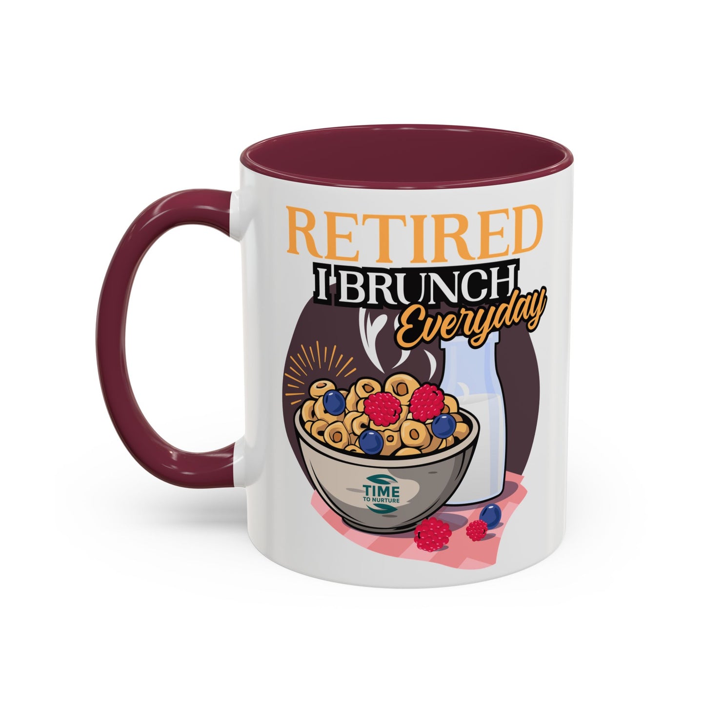 Retired I Brunch Everyday Colorful Ceramic Mugs – Vibrant 11oz and 15oz Sizes, Perfect Retirement Gift Idea for Brunch Lovers, Retirement Gag Gift, Coworker Retirement Present, or Retirement Favor for Relaxed and Stylish Coffee, Tea, and Juice Moments
