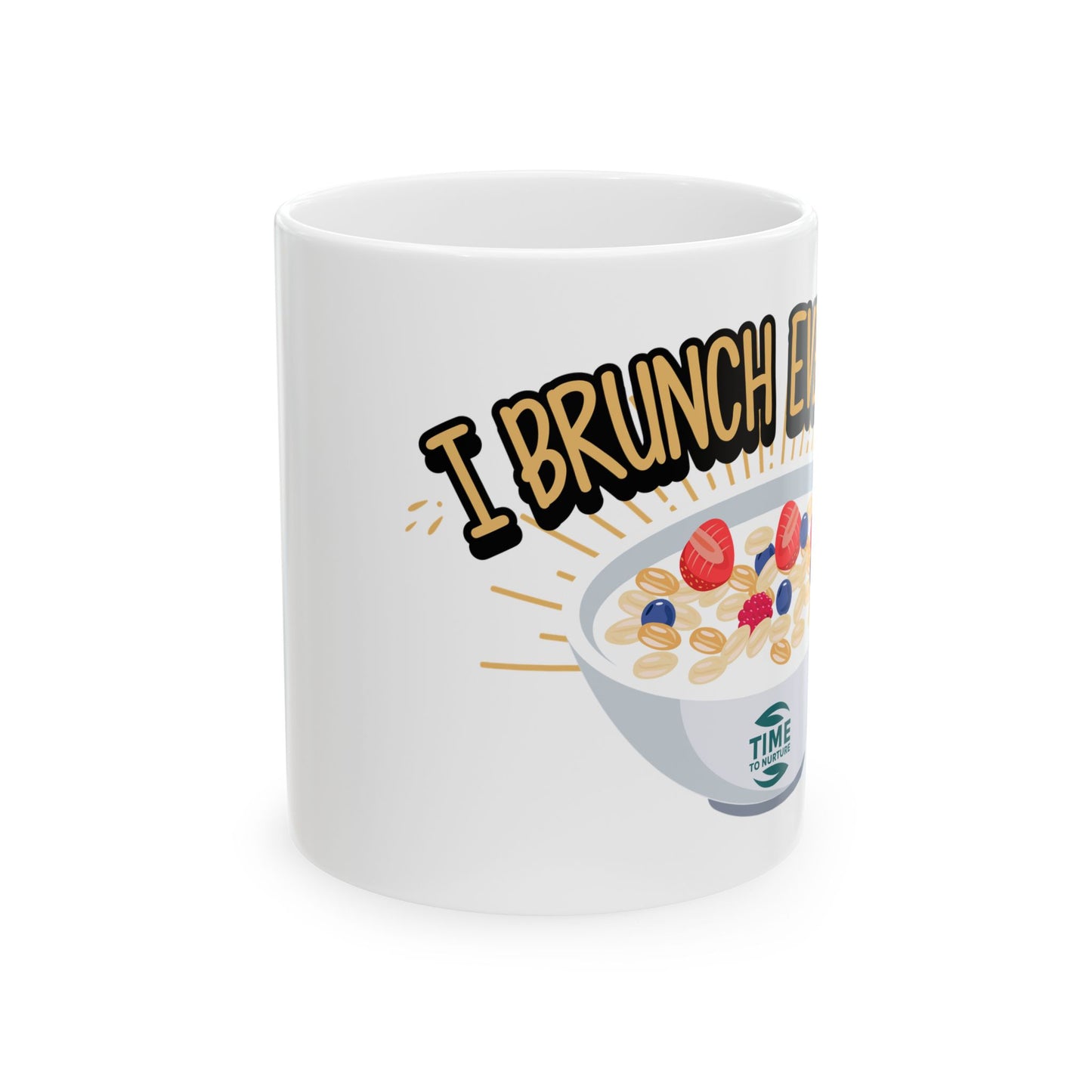 Retirement Brunch Ceramic Mug, Funny Coffee Tea Cup Gift, Brunch Lover Gift, 11oz 15oz Mug, Brunch Themed Kitchen Decor, Retirement Gift Mug