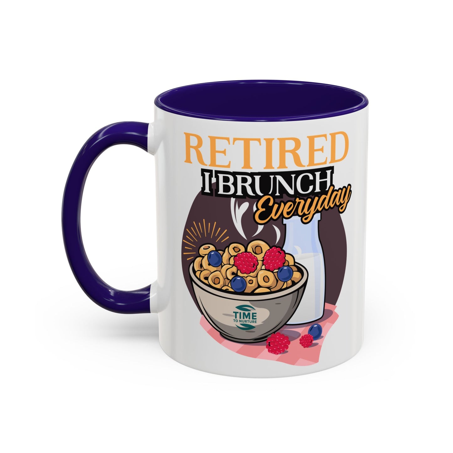 Retired I Brunch Everyday Colorful Ceramic Mugs – Vibrant 11oz and 15oz Sizes, Perfect Retirement Gift Idea for Brunch Lovers, Retirement Gag Gift, Coworker Retirement Present, or Retirement Favor for Relaxed and Stylish Coffee, Tea, and Juice Moments