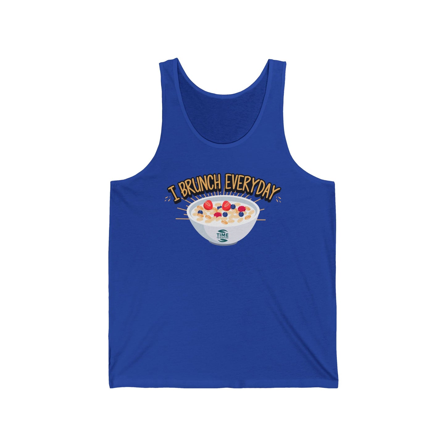 I Brunch Everyday Unisex Tank Top - Retirement Gift, Brunch Lover Shirt, Sleeveless Tee, Funny Workout Apparel, Summer Clothing