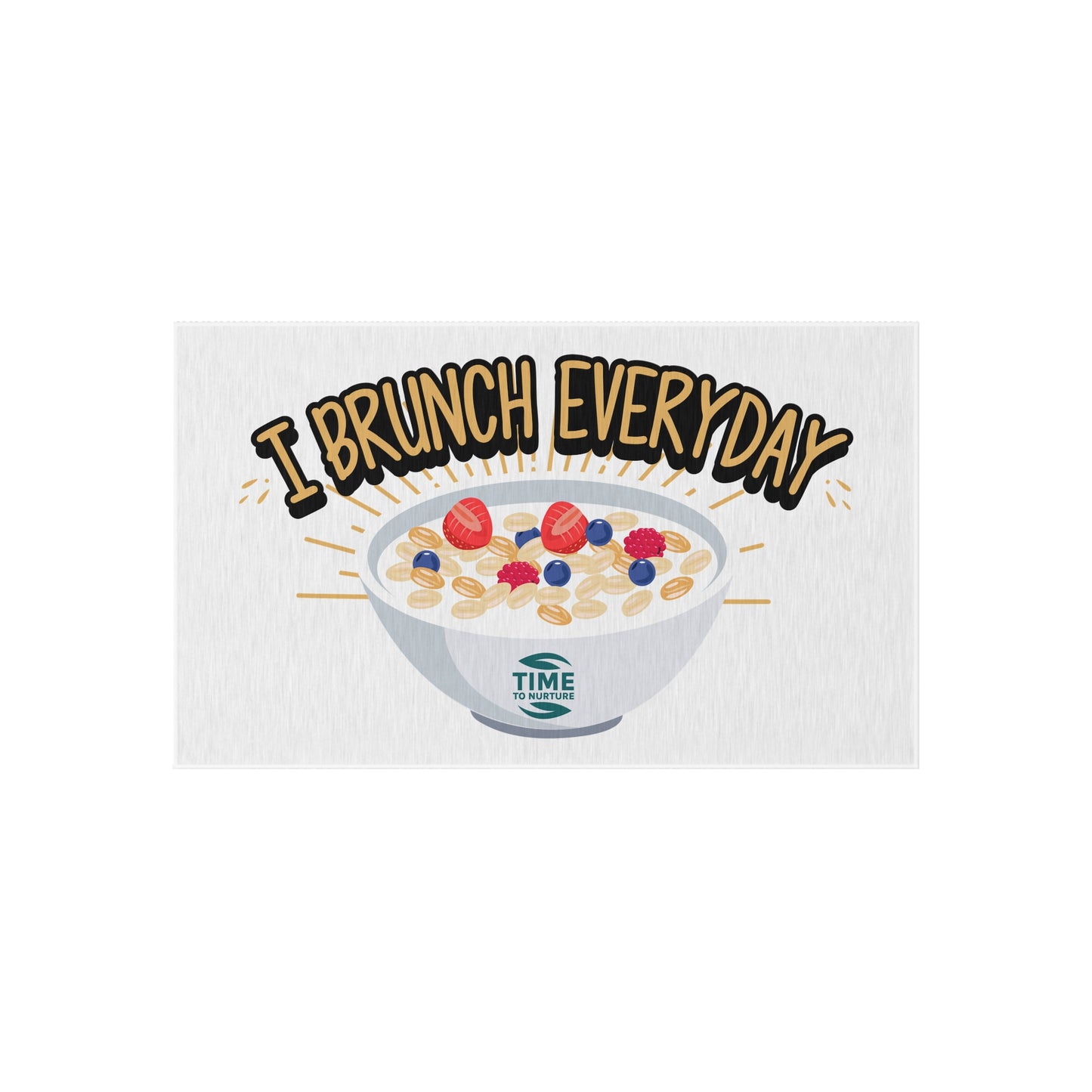 Retired & Brunching Everyday outdoor rug with a fun and stylish design, perfect for patios, picnics, BBQs, garden parties, and outdoor gatherings. Durable and vibrant home décor, making a great retirement gift for foodies, brunch enthusiasts, and relaxation seekers.