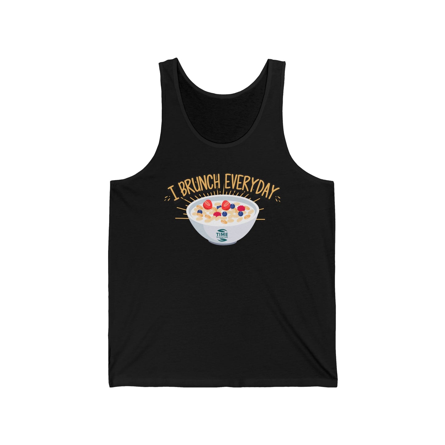 I Brunch Everyday Unisex Tank Top - Retirement Gift, Brunch Lover Shirt, Sleeveless Tee, Funny Workout Apparel, Summer Clothing