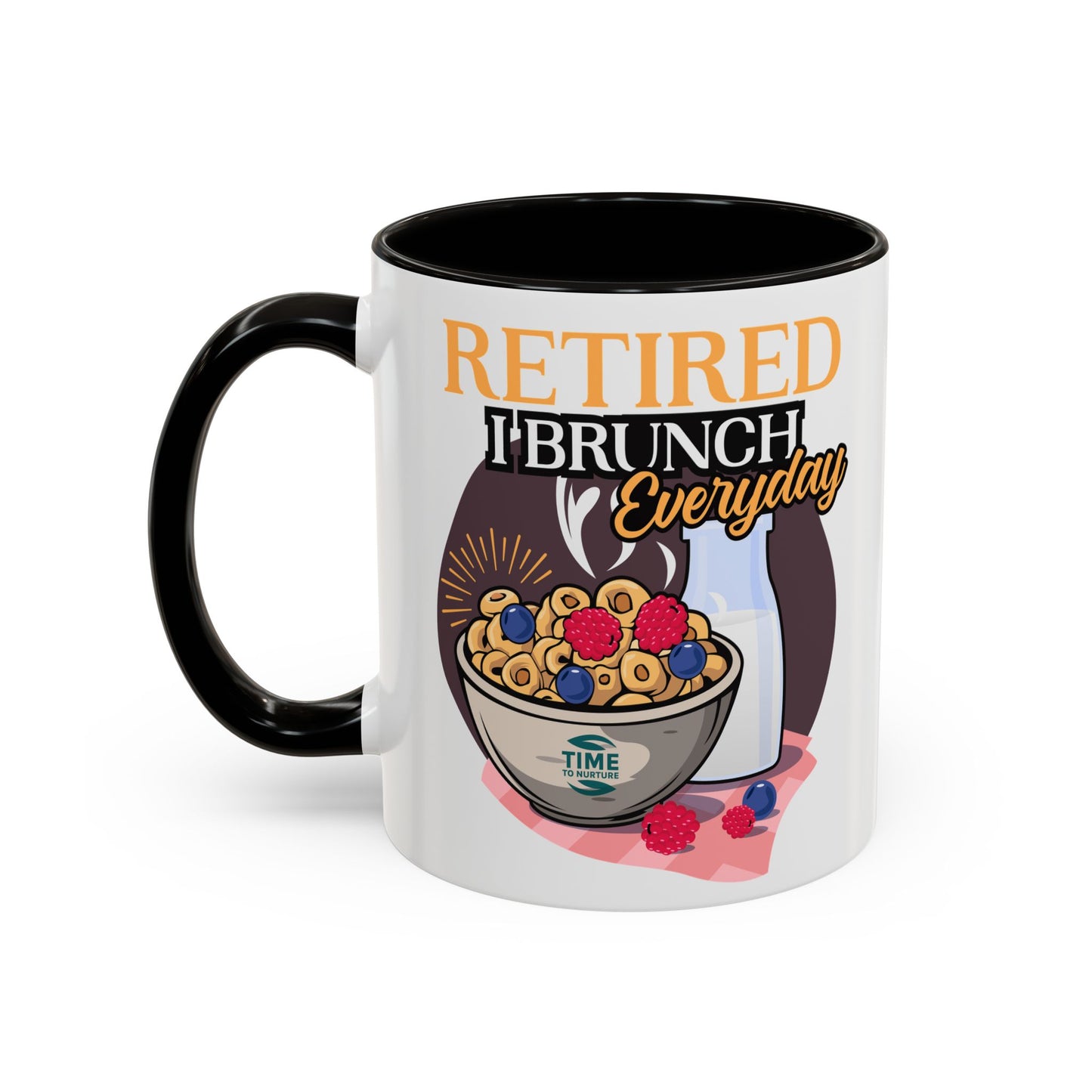 Retired I Brunch Everyday Colorful Ceramic Mugs – Vibrant 11oz and 15oz Sizes, Perfect Retirement Gift Idea for Brunch Lovers, Retirement Gag Gift, Coworker Retirement Present, or Retirement Favor for Relaxed and Stylish Coffee, Tea, and Juice Moments