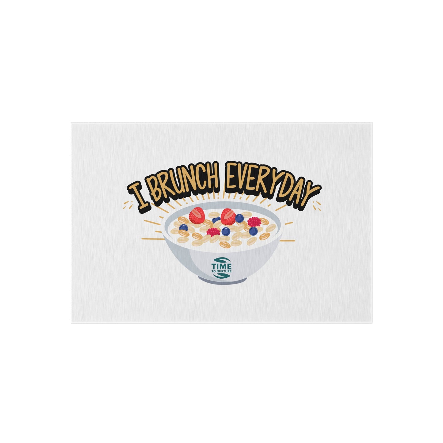 Retired & Brunching Everyday outdoor rug with a fun and stylish design, perfect for patios, picnics, BBQs, garden parties, and outdoor gatherings. Durable and vibrant home décor, making a great retirement gift for foodies, brunch enthusiasts, and relaxation seekers.