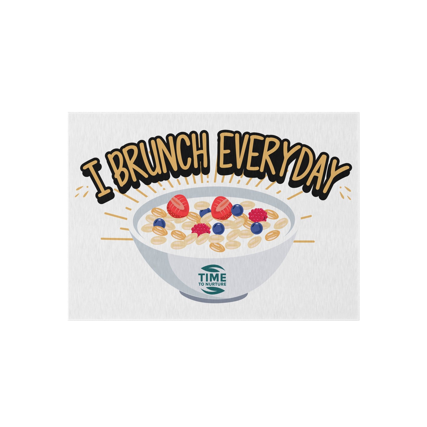 Retired & Brunching Everyday outdoor rug with a fun and stylish design, perfect for patios, picnics, BBQs, garden parties, and outdoor gatherings. Durable and vibrant home décor, making a great retirement gift for foodies, brunch enthusiasts, and relaxation seekers.