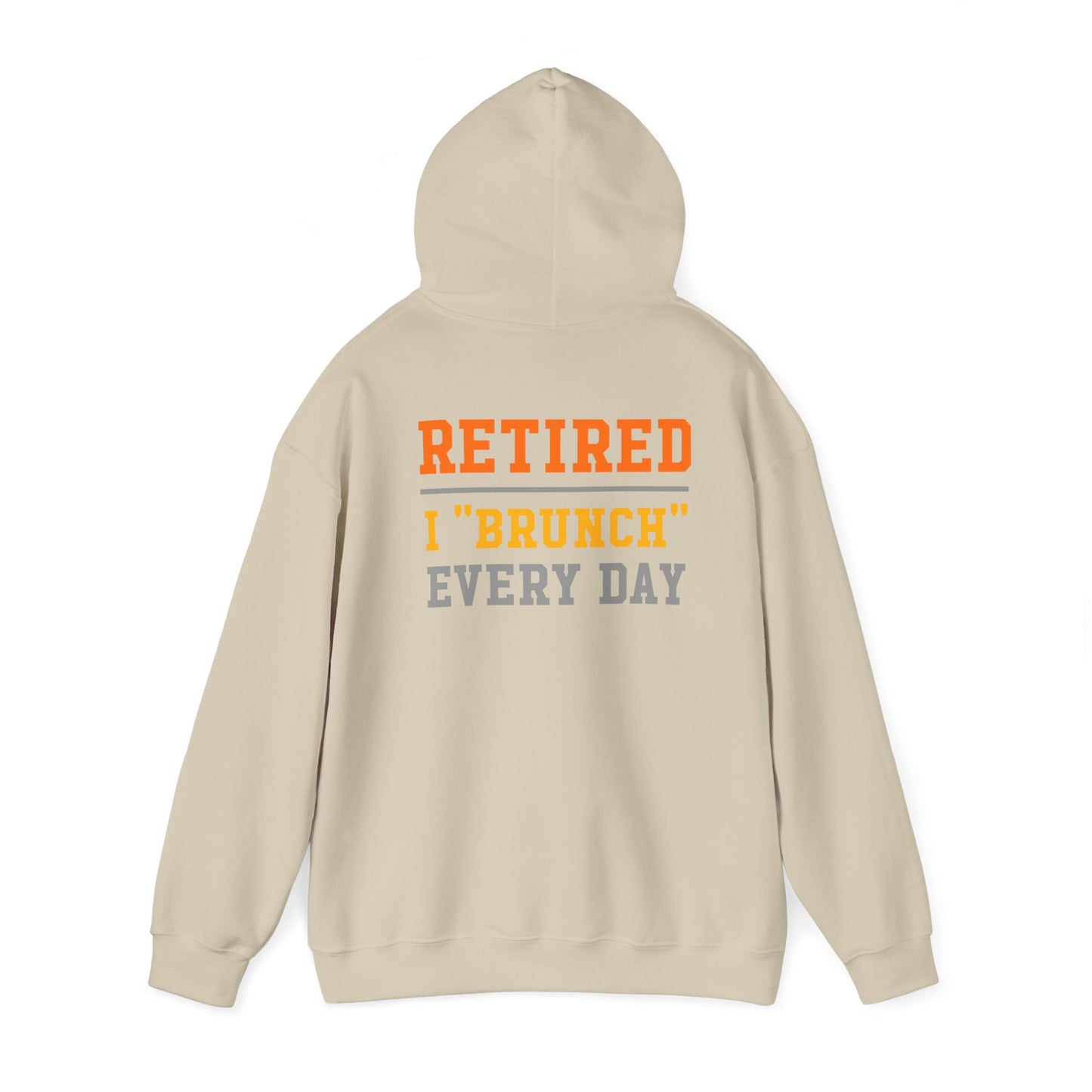 Retired Bruncher Hoodie, Cozy Sweatshirt for Retirees, Perfect Gift for Brunch Lovers, Comfortable Casual Wear, Retirement Celebration