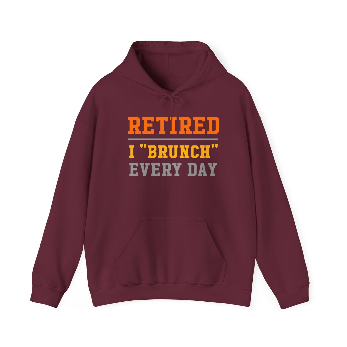 Retired Bruncher Hoodie, Cozy Sweatshirt for Retirees, Perfect Gift for Brunch Lovers, Comfortable Casual Wear, Retirement Celebration
