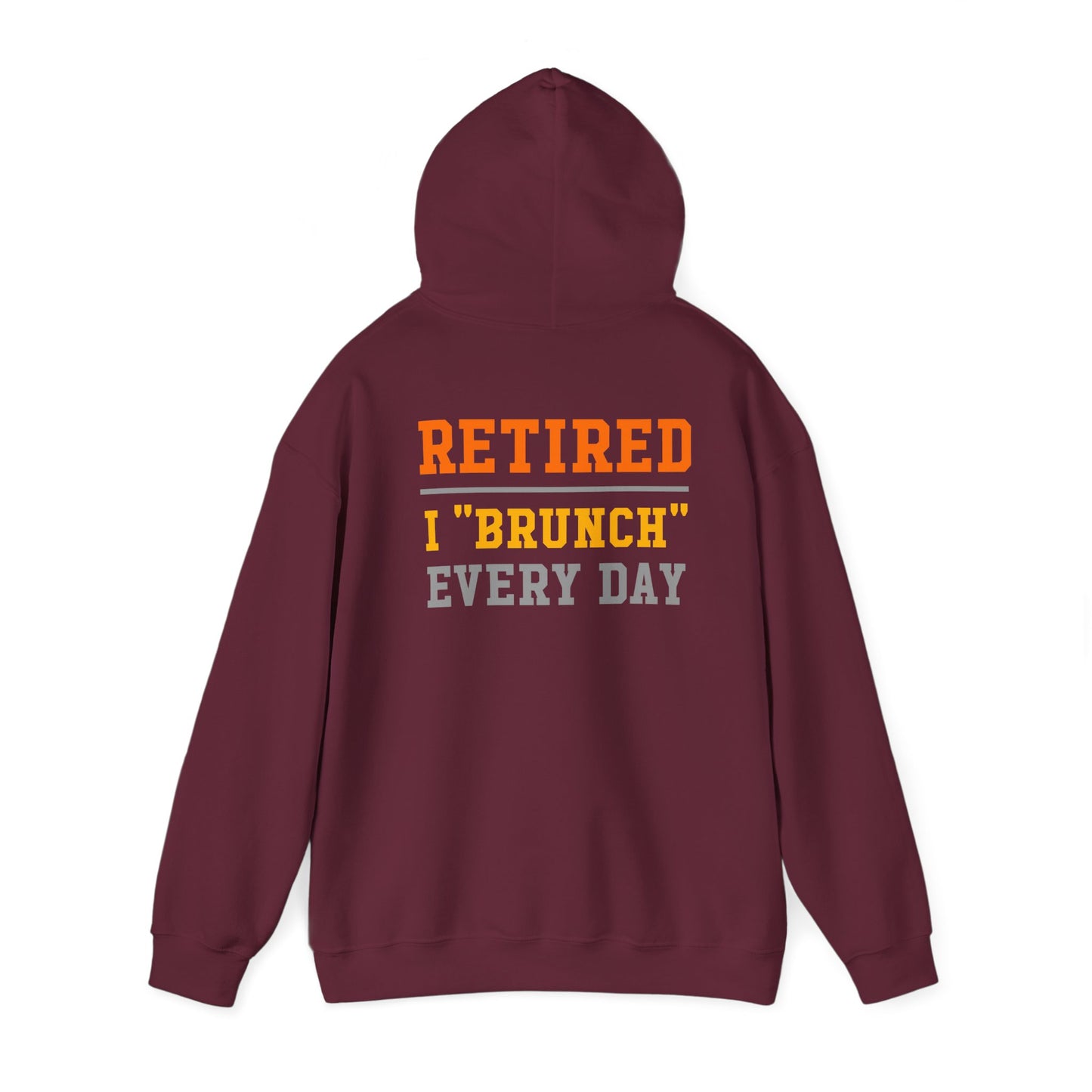 Retired Bruncher Hoodie, Cozy Sweatshirt for Retirees, Perfect Gift for Brunch Lovers, Comfortable Casual Wear, Retirement Celebration