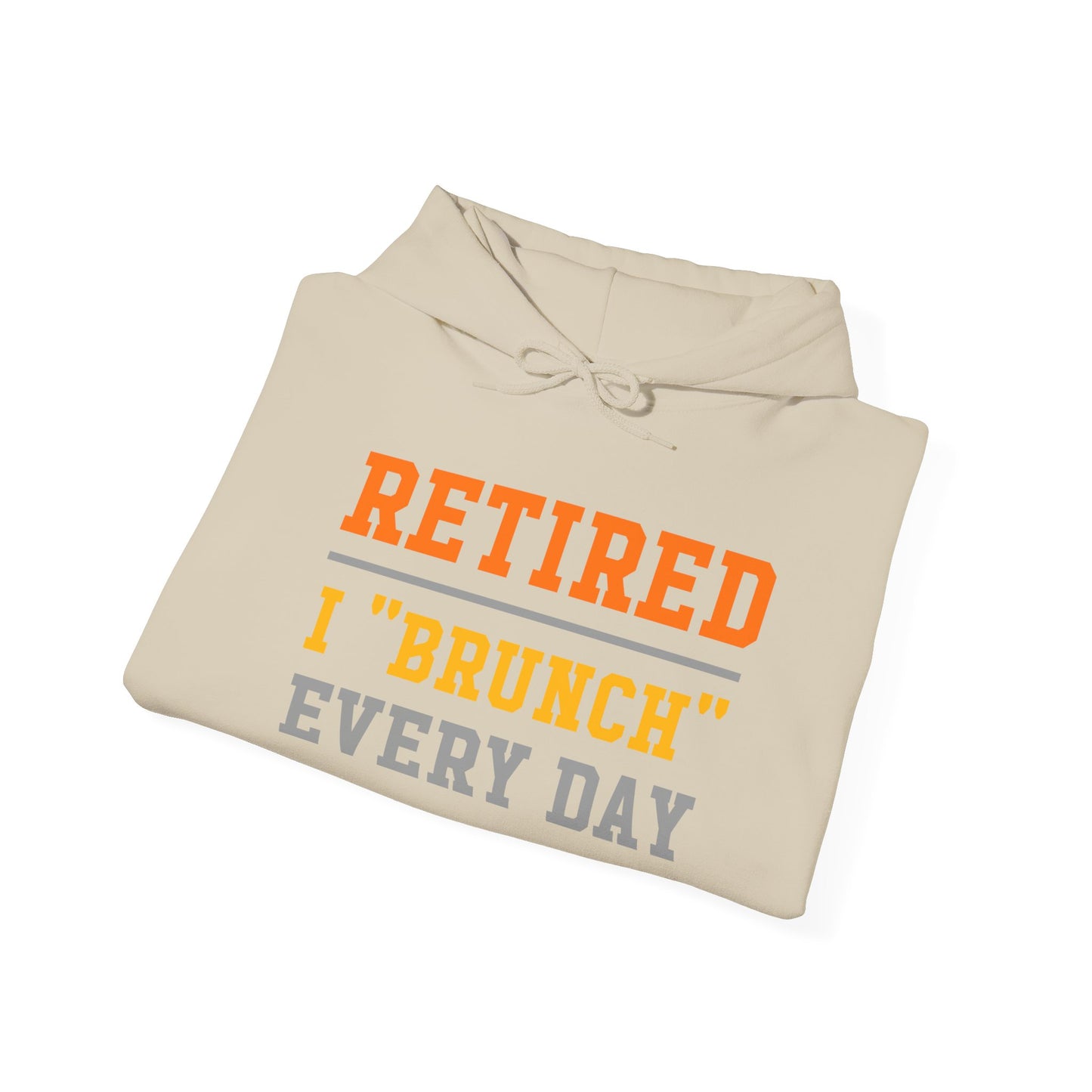 Retired Bruncher Hoodie, Cozy Sweatshirt for Retirees, Perfect Gift for Brunch Lovers, Comfortable Casual Wear, Retirement Celebration