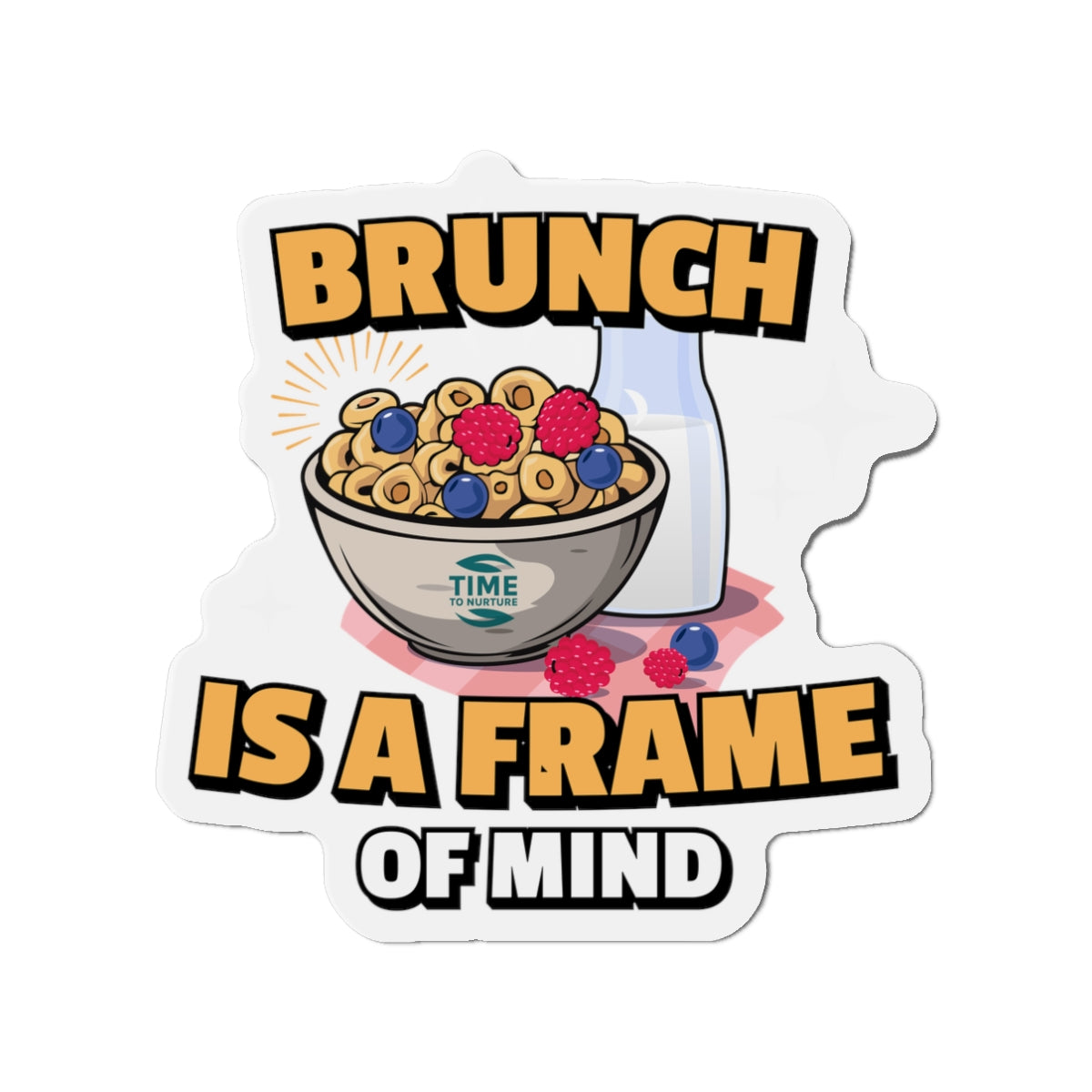 Playful brunch magnet with a fun and quirky design, perfect for adding a stylish touch to the kitchen or cafe, ideal for foodies and brunch lovers.