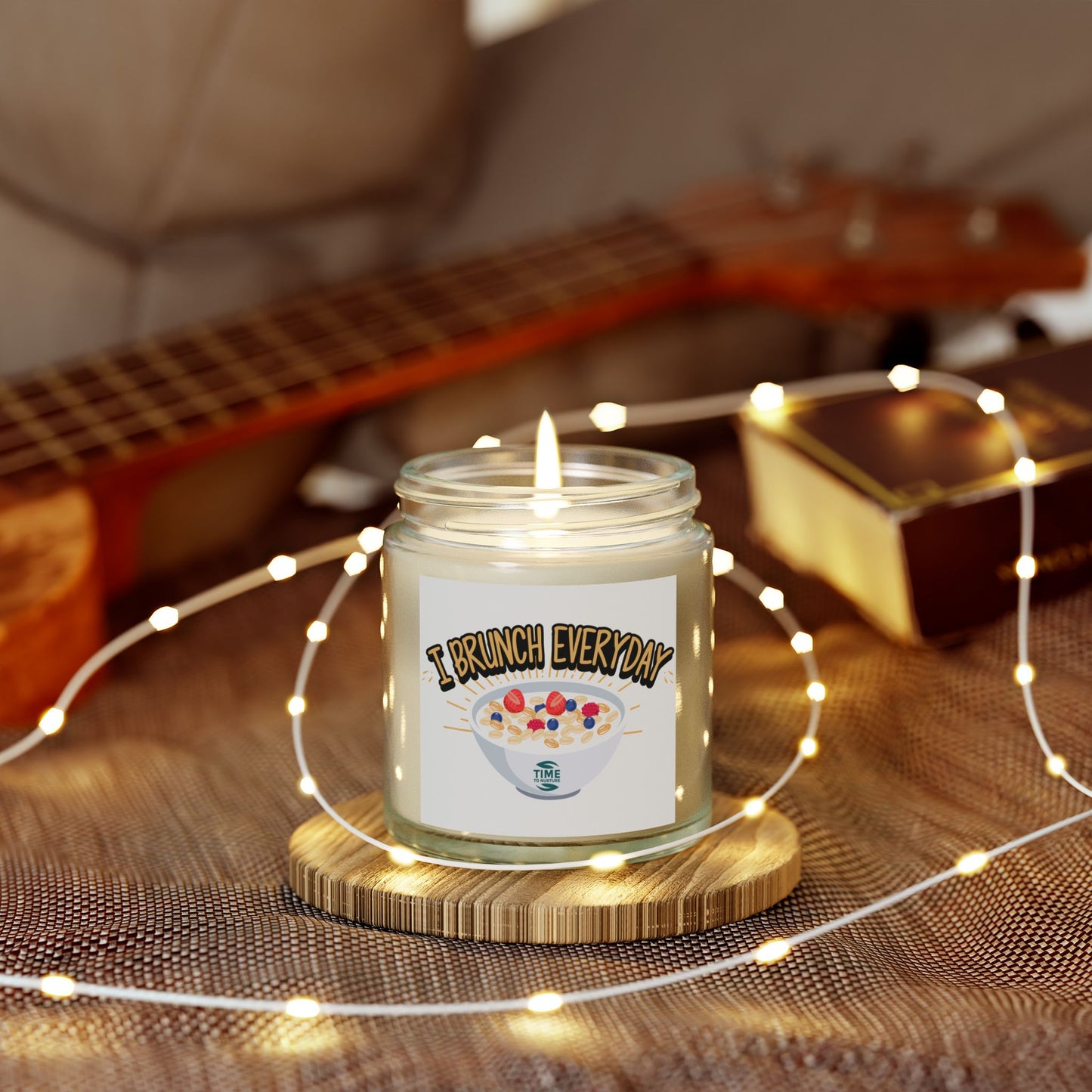 I Brunch Every Day scented candles in coconut apricot wax, available in 4 oz and 9 oz sizes. Ideal retirement gift for brunch lovers and home decor enthusiasts. Features multiple luxurious scents to choose from.