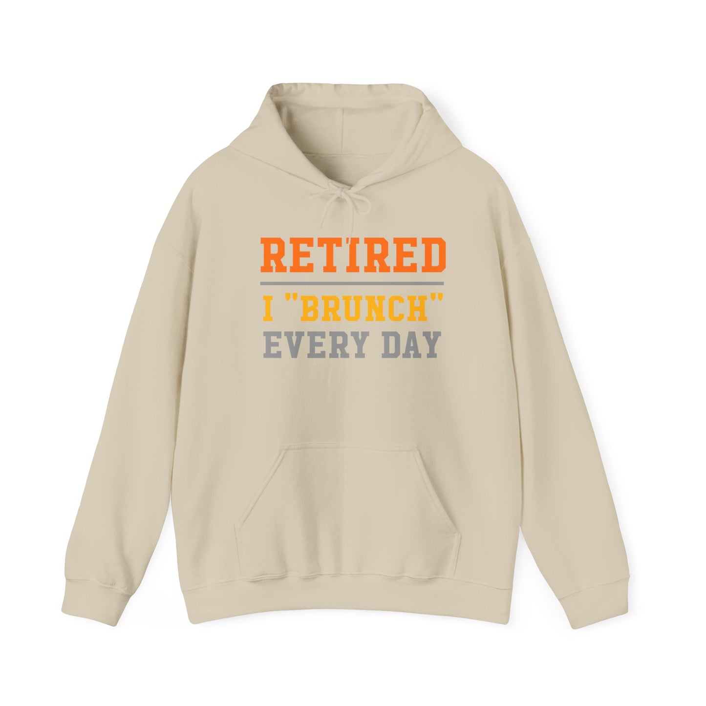 Retired Bruncher Hoodie, Cozy Sweatshirt for Retirees, Perfect Gift for Brunch Lovers, Comfortable Casual Wear, Retirement Celebration