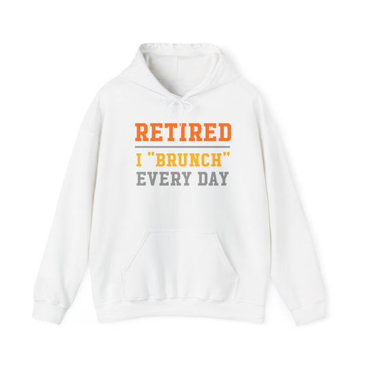 Retired Bruncher Hoodie, Cozy Sweatshirt for Retirees, Perfect Gift for Brunch Lovers, Comfortable Casual Wear, Retirement Celebration