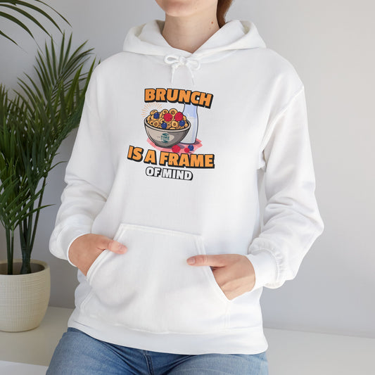 A hooded sweatshirt with a brunch retirement theme, designed as a cozy unisex hoodie, perfect for brunch lovers and featuring relaxed brunch vibes.