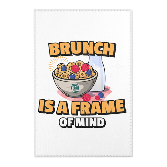 Brunch-themed area rug with a vibrant and fun design, ideal for kitchens, dining rooms, and cozy living spaces. A cheerful home décor accent and a perfect gift for brunch lovers and foodies.