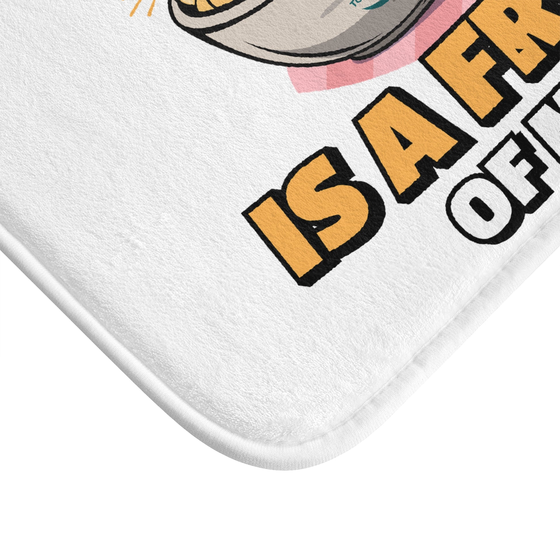 Brunch Is a Frame of Mind bath mat with a cozy and stylish design, perfect for adding a fun touch to the bathroom or kitchen, ideal for brunch lovers and home entertainers.
