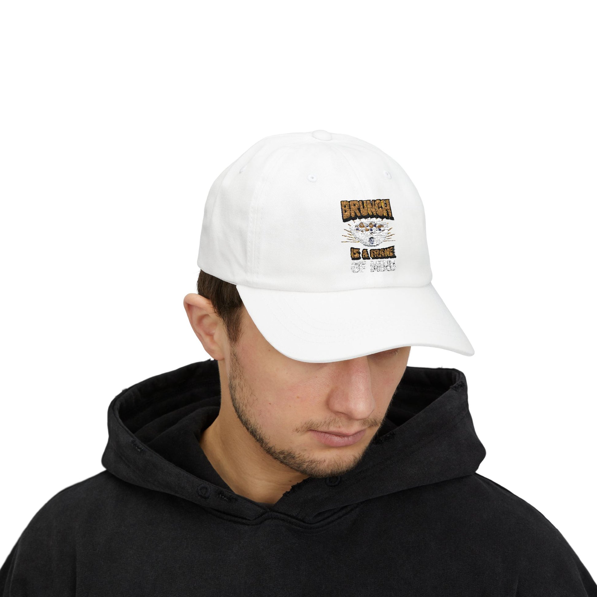 Brunch Is a Frame of Mind classic dad cap with a stylish and casual design, perfect for foodies, weekend outings, and relaxed everyday wear. A trendy gift for brunch lovers and travelers.