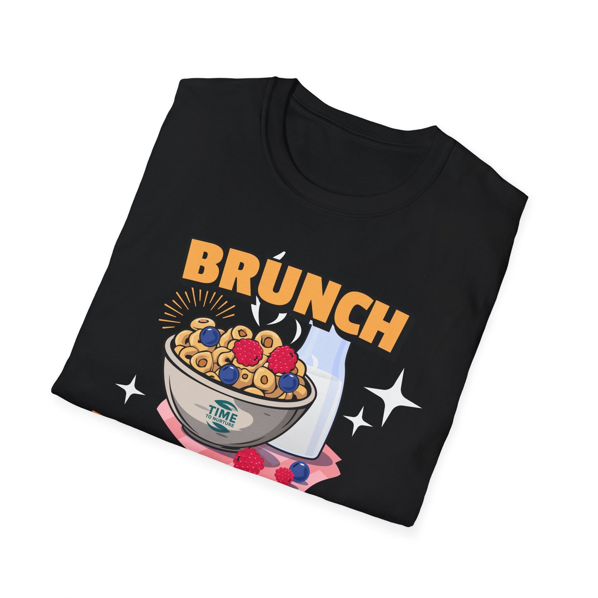 Brunch Is a State of Mind unisex softstyle T-shirt with premium fabric, ethical production, superior comfort, durability, and timeless style, making it a fun digital brunch retirement gag gift