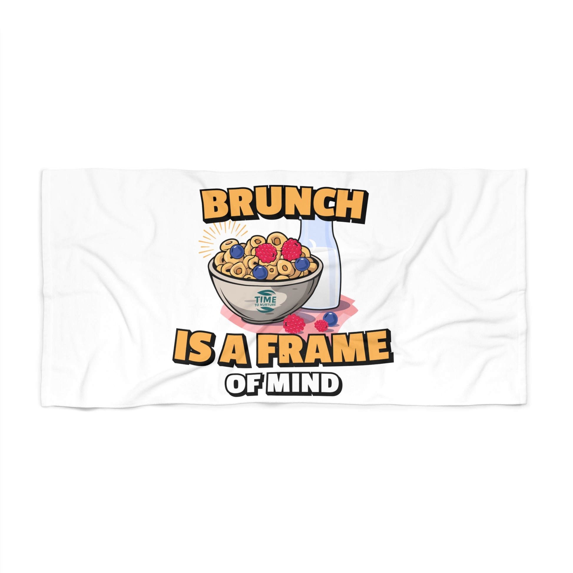 Brunch Lover’s beach towel, soft, absorbent, and stylish, perfect for summer adventures, poolside relaxation, and beach getaways.