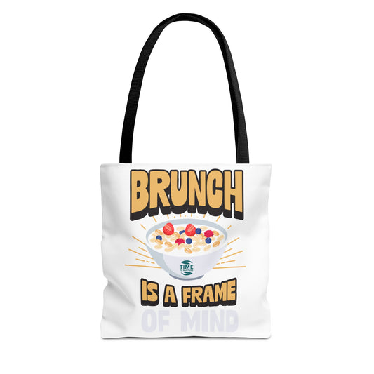 Brunch Vibes tote bag with a fun and stylish design, perfect for foodie lovers, weekend getaways, and eco-friendly shopping.