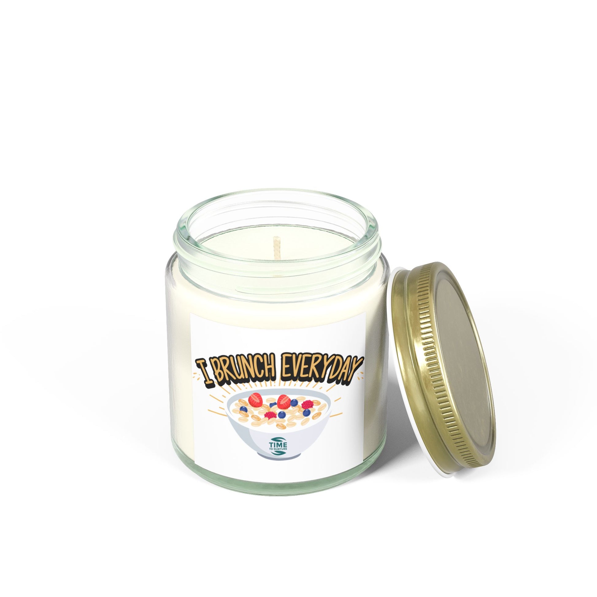 I Brunch Every Day scented candles in coconut apricot wax, available in 4 oz and 9 oz sizes. Ideal retirement gift for brunch lovers and home decor enthusiasts. Features multiple luxurious scents to choose from.