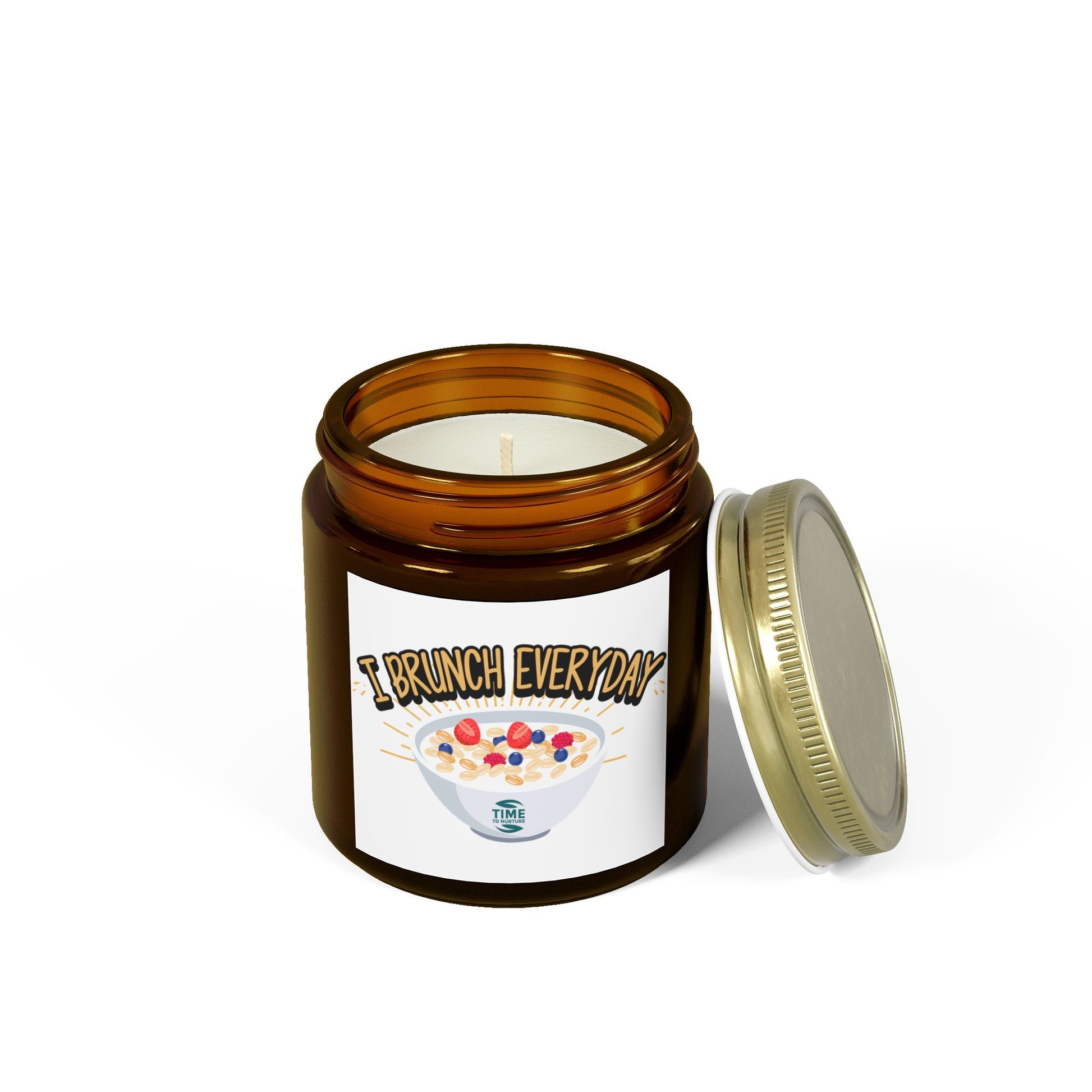 I Brunch Every Day scented candles in coconut apricot wax, available in 4 oz and 9 oz sizes. Ideal retirement gift for brunch lovers and home decor enthusiasts. Features multiple luxurious scents to choose from.
