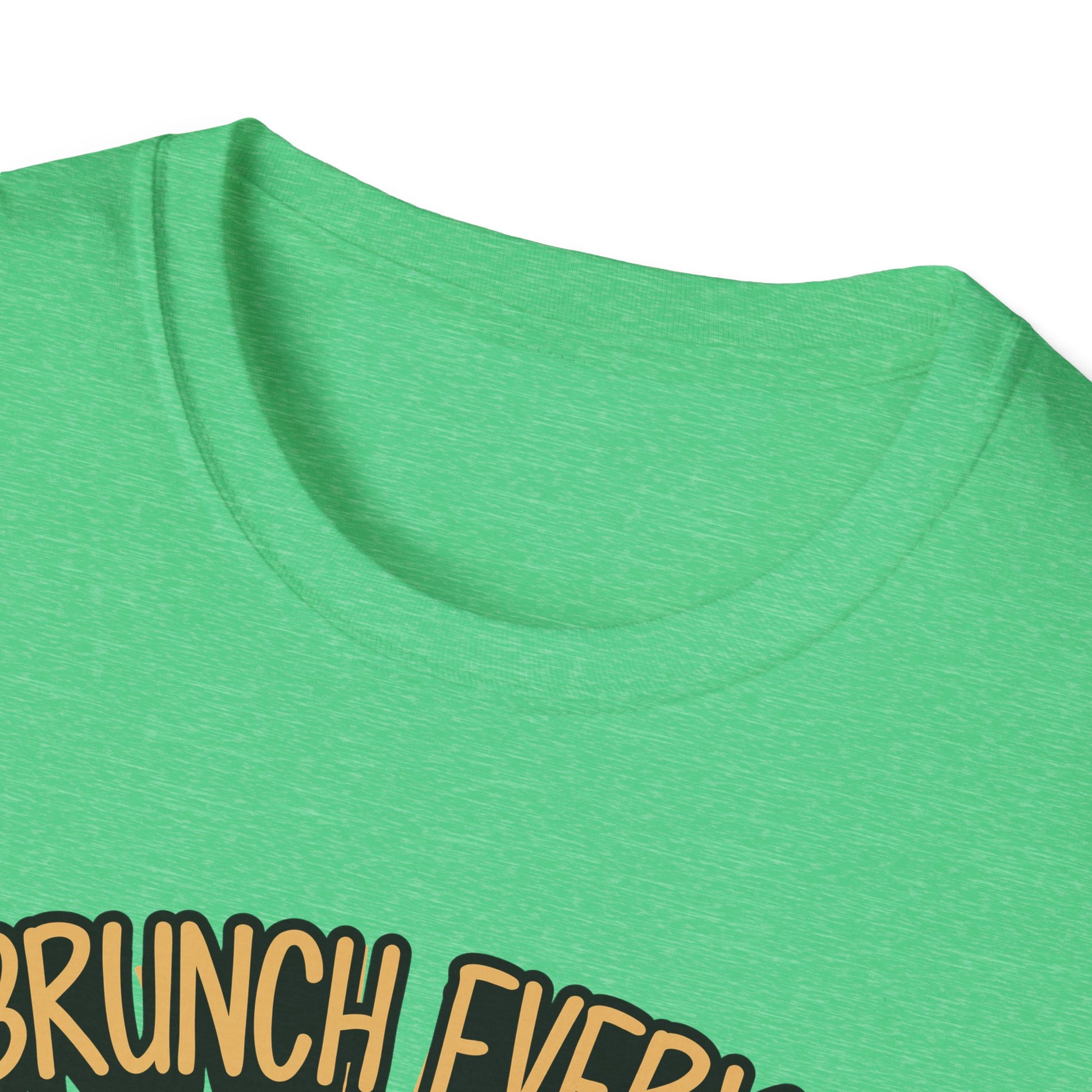 "I Brunch Every Day" unisex softstyle t-shirt, ethically made with superior comfort and durability, offering timeless style for everyday wear or as a fun digital brunch retirement gag gift.