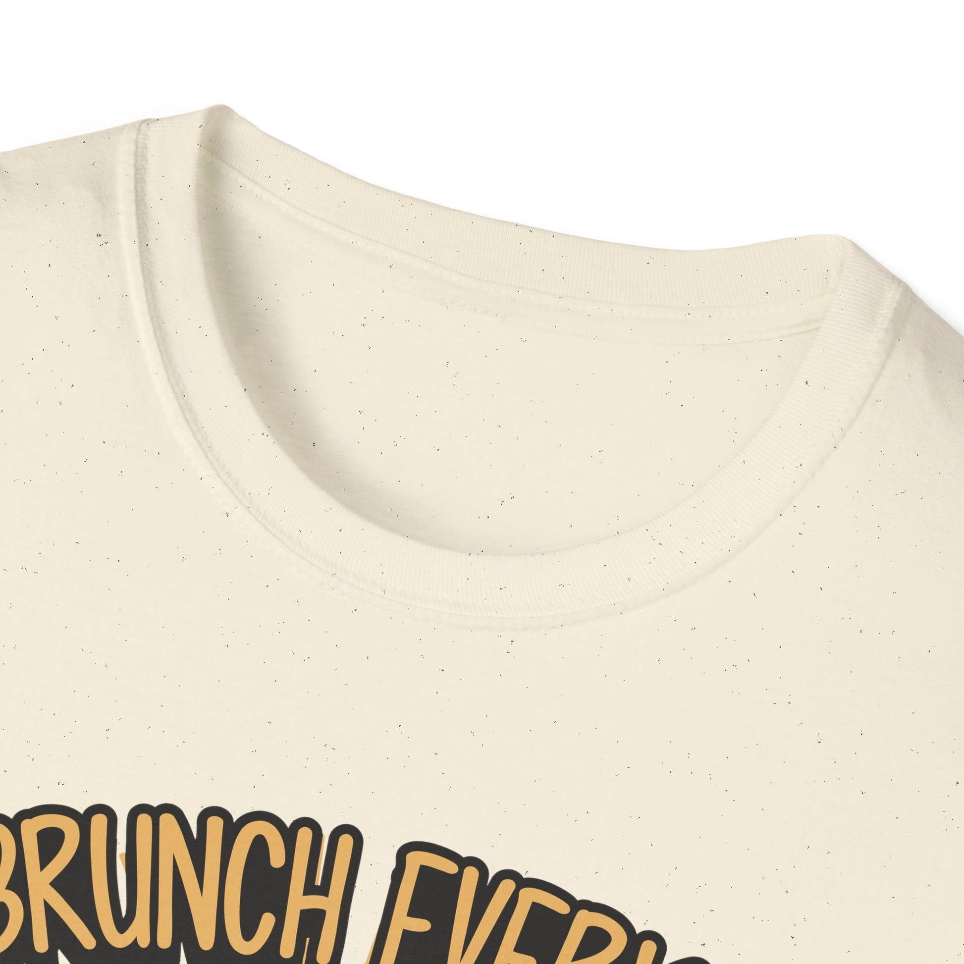 "I Brunch Every Day" unisex softstyle t-shirt, ethically made with superior comfort and durability, offering timeless style for everyday wear or as a fun digital brunch retirement gag gift.