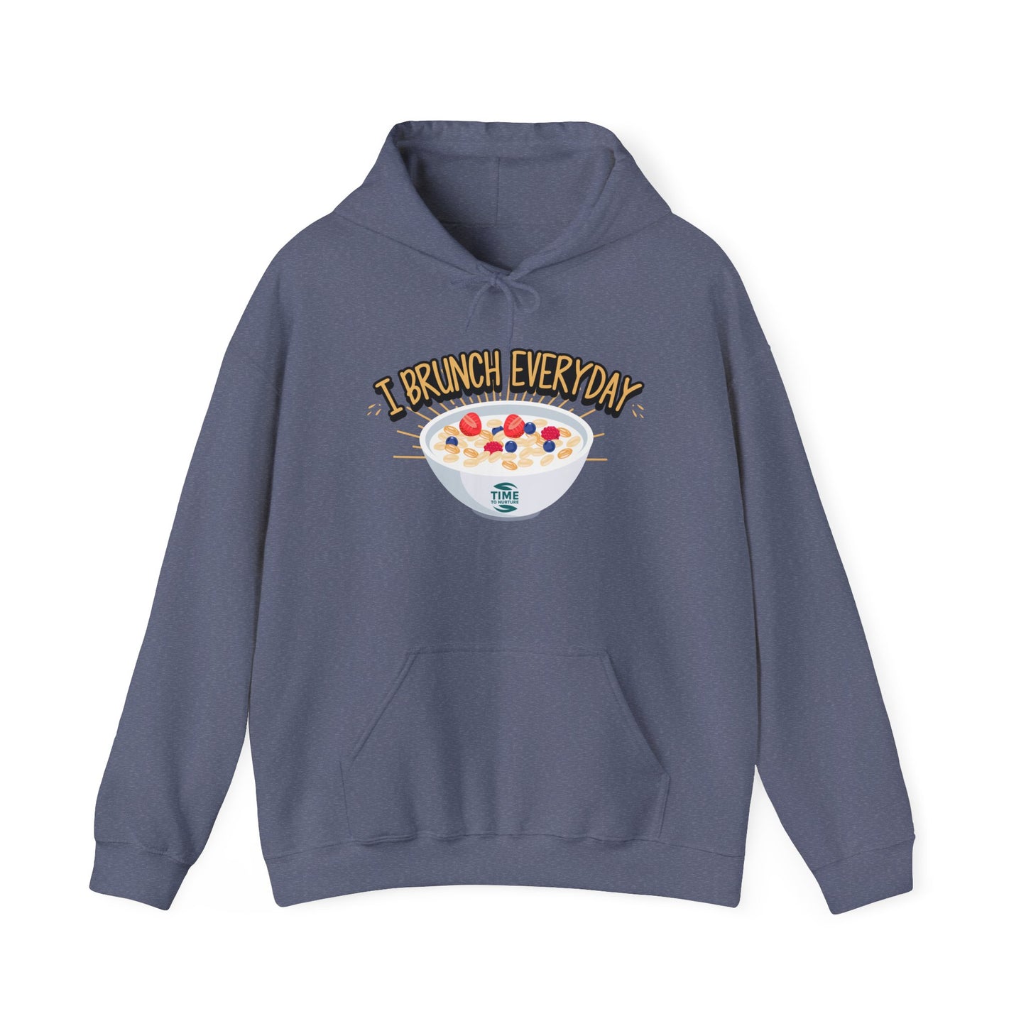 I Brunch Everyday unisex hoodie, a comfy and relaxed fit pullover perfect for lazy Sundays, weekend vibes, and brunch lovers, ideal for cozy days and casual lounge outfits.