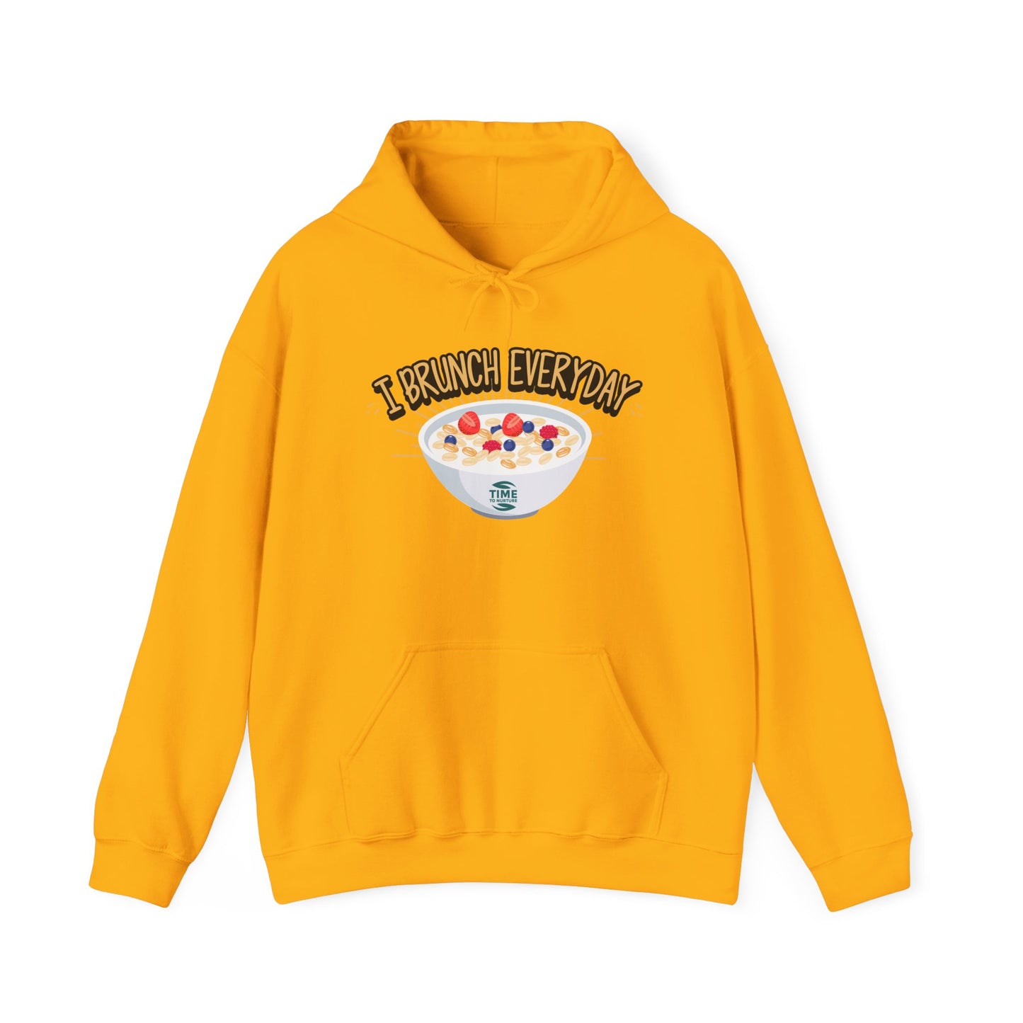 I Brunch Everyday unisex hoodie, a comfy and relaxed fit pullover perfect for lazy Sundays, weekend vibes, and brunch lovers, ideal for cozy days and casual lounge outfits.