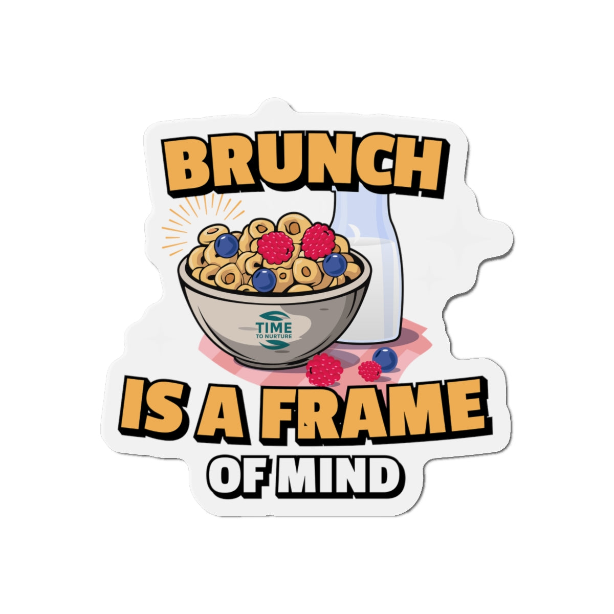 Playful brunch magnet with a fun and quirky design, perfect for adding a stylish touch to the kitchen or cafe, ideal for foodies and brunch lovers.
