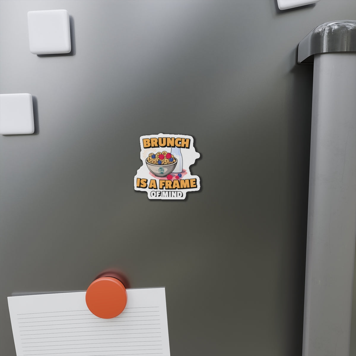 Playful brunch magnet with a fun and quirky design, perfect for adding a stylish touch to the kitchen or cafe, ideal for foodies and brunch lovers.