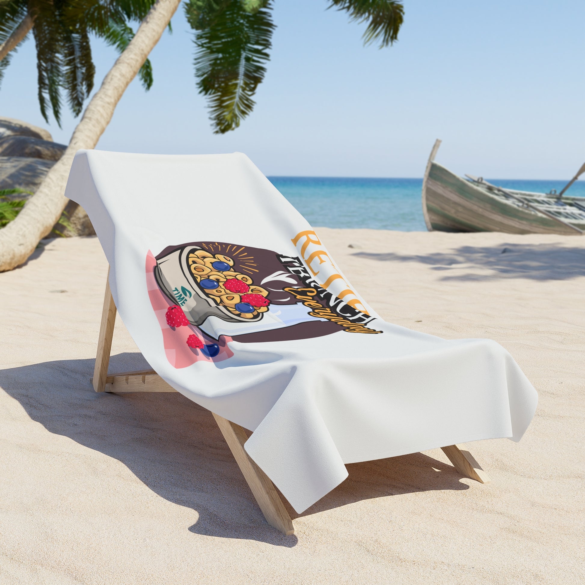 Retired & Loving It beach towel, ultra-soft and absorbent, perfect for relaxation, poolside lounging, and beach getaways.