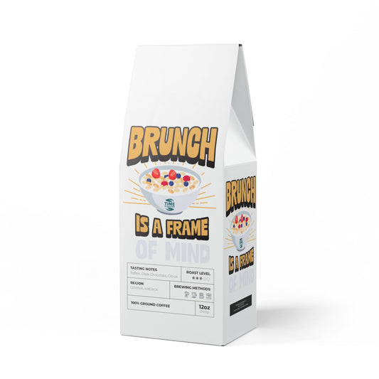 Rock Creek Coffee Blend in "Brunch State of Mind" with a medium roast. Features smooth and balanced flavor, perfect for enjoying leisurely mornings and enhancing brunch moments