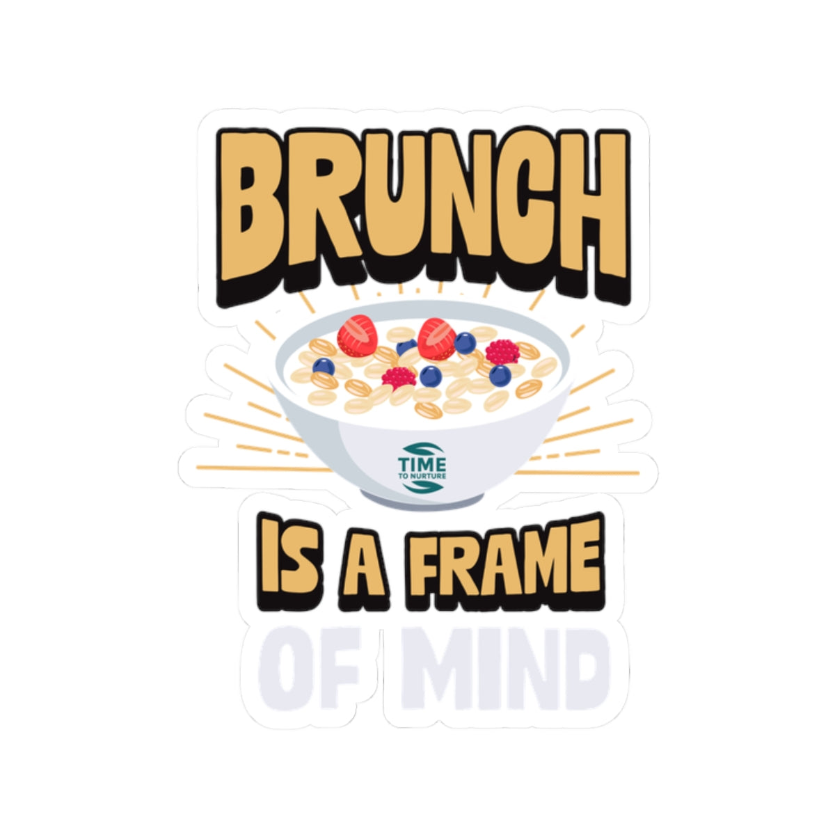 Vibrant brunch-themed kiss-cut stickers featuring playful designs, perfect for decorating laptops, journals, and kitchens. A fun gift for foodies and brunch lovers, adding personality to any space or item.