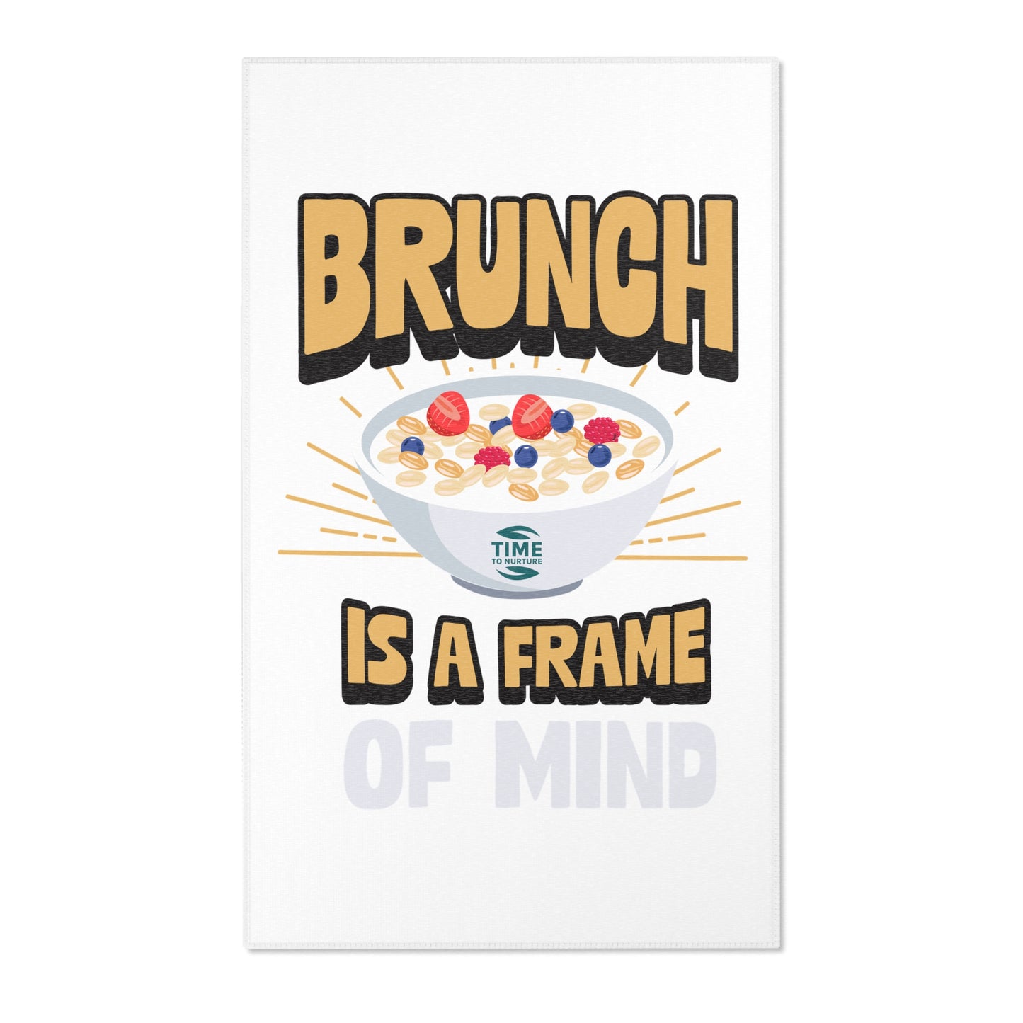 brunch vibes area rug with a stylish design perfect for kitchens, dining rooms, and breakfast nooks, featuring a cozy aesthetic, non-slip durability, and a great gift for foodies and brunch lovers