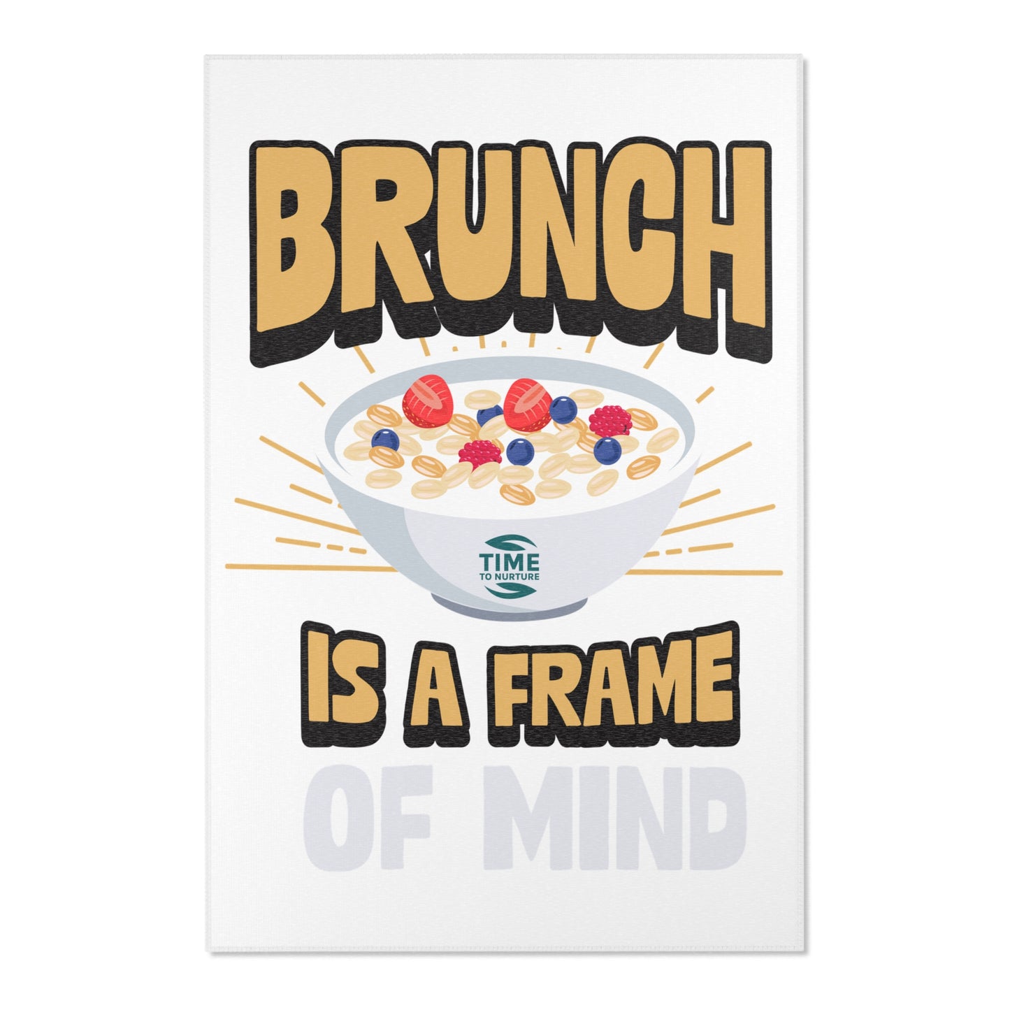 brunch vibes area rug with a stylish design perfect for kitchens, dining rooms, and breakfast nooks, featuring a cozy aesthetic, non-slip durability, and a great gift for foodies and brunch lovers
