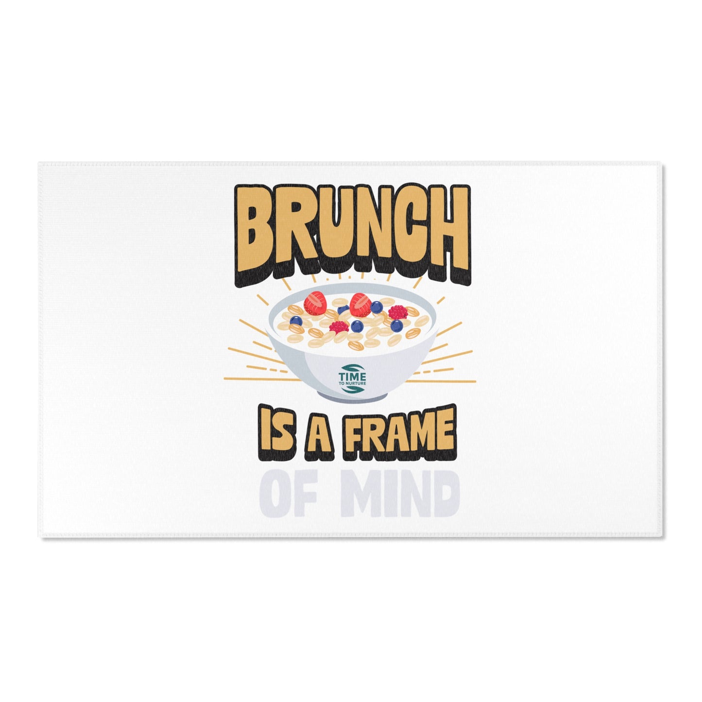 brunch vibes area rug with a stylish design perfect for kitchens, dining rooms, and breakfast nooks, featuring a cozy aesthetic, non-slip durability, and a great gift for foodies and brunch lovers