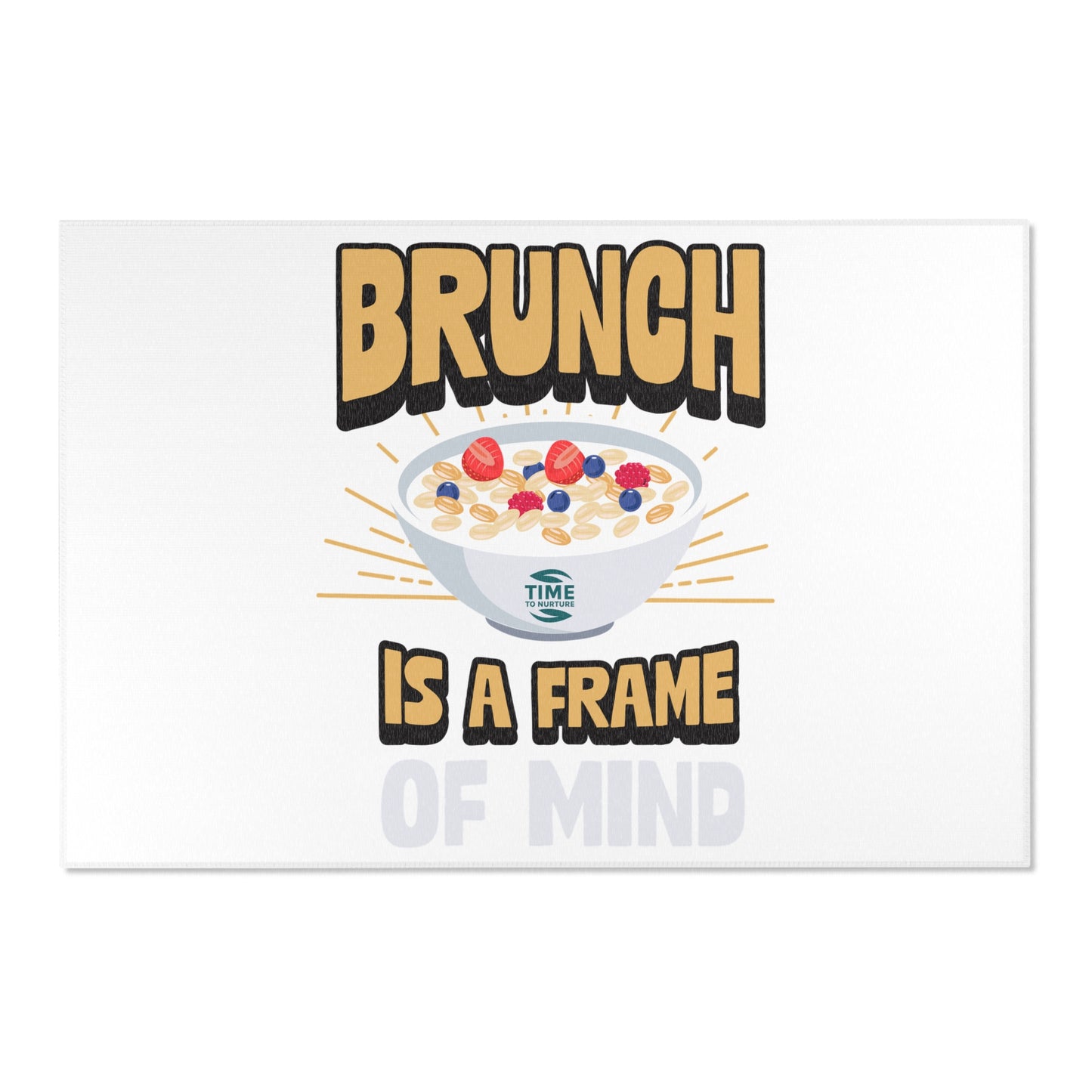 brunch vibes area rug with a stylish design perfect for kitchens, dining rooms, and breakfast nooks, featuring a cozy aesthetic, non-slip durability, and a great gift for foodies and brunch lovers