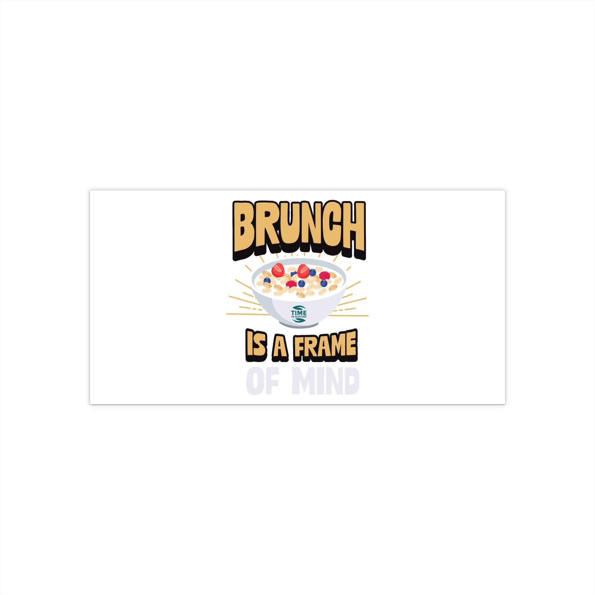 brunch vibes retirement bumper sticker with a humorous design for retirees, brunch lovers, and foodies, perfect for cars, laptops, and retirement gifts
