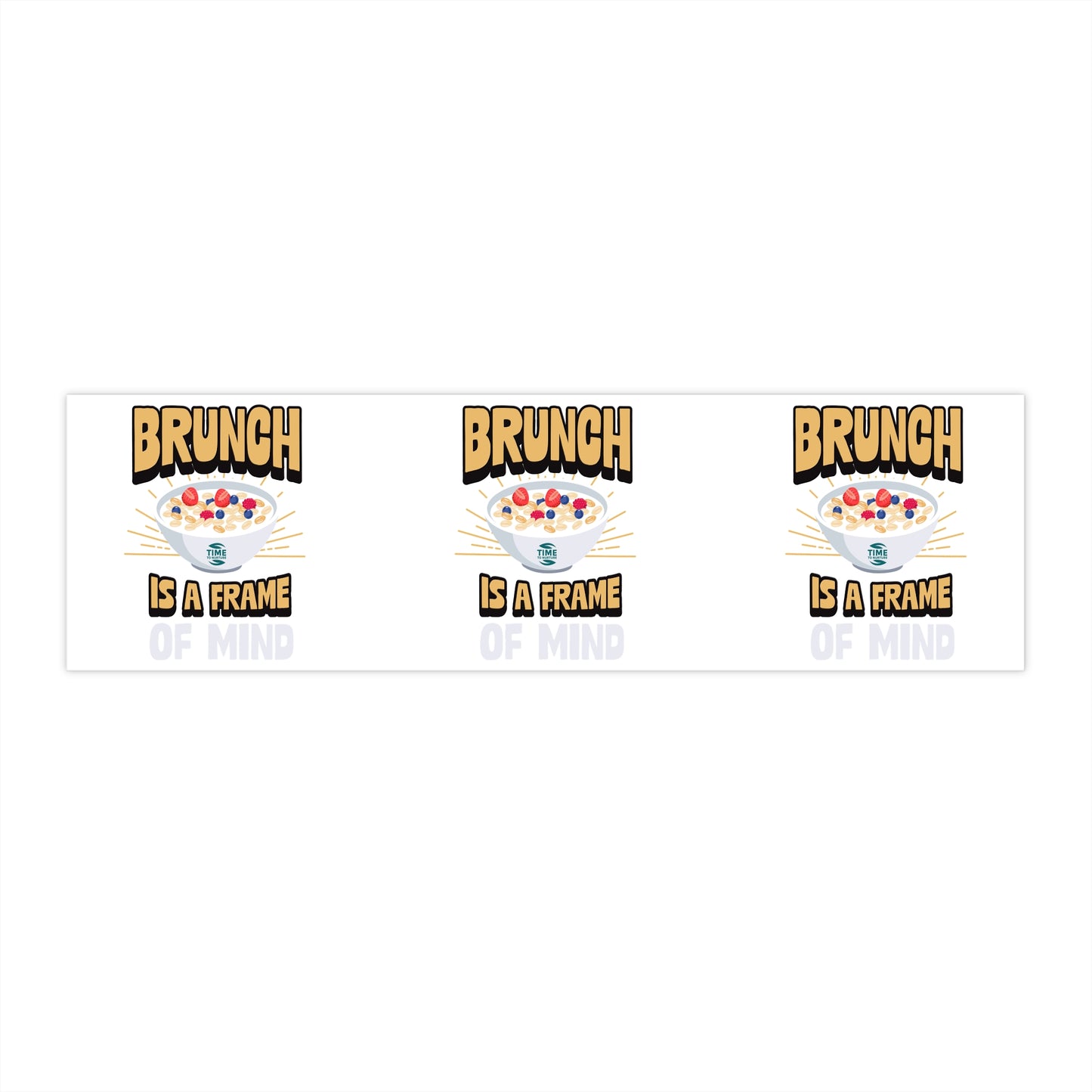 brunch vibes retirement bumper sticker with a humorous design for retirees, brunch lovers, and foodies, perfect for cars, laptops, and retirement gifts
