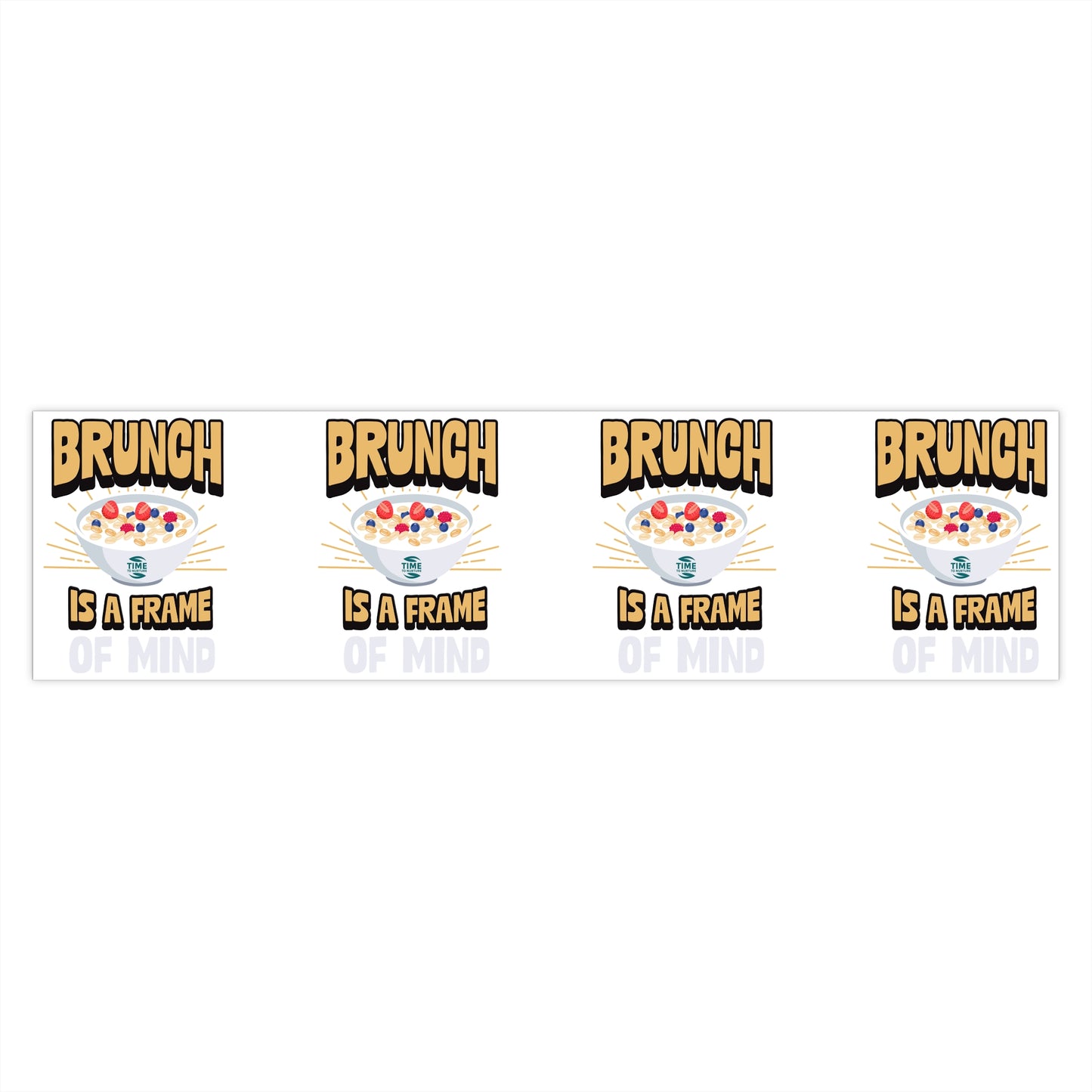brunch vibes retirement bumper sticker with a humorous design for retirees, brunch lovers, and foodies, perfect for cars, laptops, and retirement gifts